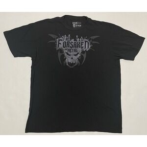 The Forsaken Are‎ Metal Logo Black T-Shirt Rare Jinx 100% Cotton 2XL